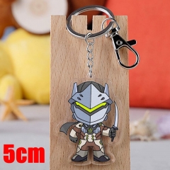 Overwatch Genji Game Pendant Key Ring Transparent Anime Acrylic Keychain