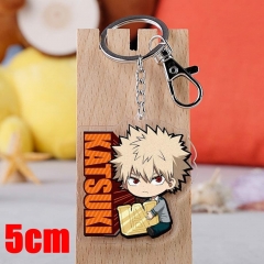 My Hero Academia Bakugou Katsuki Cartoon Pendant Key Ring Transparent Anime Acrylic Keychain