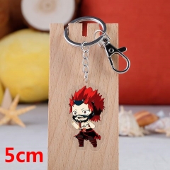 My Hero Academia Kirishima Eijirou Cartoon Pendant Key Ring Transparent Anime Acrylic Keychain