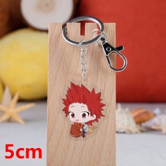 My Hero Academia Kirishima Eijirou Cartoon Pendant Key Ring Transparent Anime Acrylic Keychain