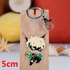 My Hero Academia Bakugou Katsuki Cartoon Pendant Key Ring Transparent Anime Acrylic Keychain