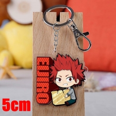My Hero Academia Kirishima Eijirou Cartoon Pendant Key Ring Transparent Anime Acrylic Keychain