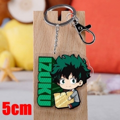 My Hero Academia Midoriya Izuku Cartoon Pendant Key Ring Transparent Anime Acrylic Keychain