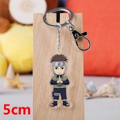Naruto Yamato Cartoon Pendant Key Ring Transparent Anime Acrylic Keychain