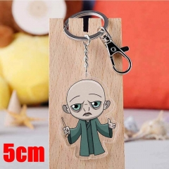 Harry Potter Lord Voldemort Movie Pendant Key Ring Transparent Anime Acrylic Keychain