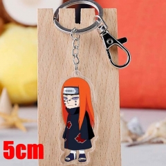 Naruto Cartoon Pendant Key Ring Transparent Anime Acrylic Keychain