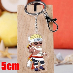 Naruto Killer B Cartoon Pendant Key Ring Transparent Anime Acrylic Keychain