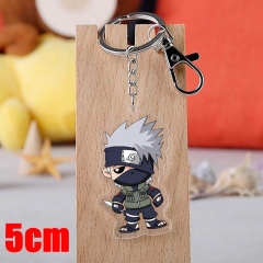 Naruto Hatake Kakashi Cartoon Pendant Key Ring Transparent Anime Acrylic Keychain