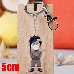 Naruto Momochi Zabuza Cartoon Pendant Key Ring Transparent Anime Acrylic Keychain