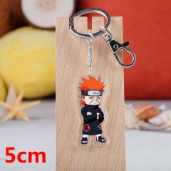 Naruto Pein Cartoon Pendant Key Ring Transparent Anime Acrylic Keychain
