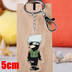 Naruto Hatake Kakashi Cartoon Pendant Key Ring Transparent Anime Acrylic Keychain