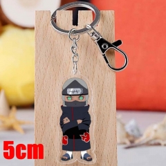 Naruto Kakuzu Cartoon Pendant Key Ring Transparent Anime Acrylic Keychain