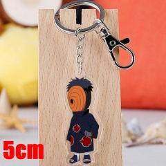 Naruto Uchiha Obito Cartoon Pendant Key Ring Transparent Anime Acrylic Keychain