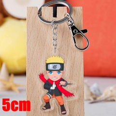 Naruto Uzumaki Naruto Cartoon Pendant Key Ring Transparent Anime Acrylic Keychain