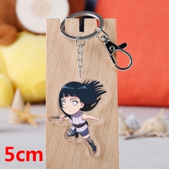 Naruto Hyūga Hinata Cartoon Pendant Key Ring Transparent Anime Acrylic Keychain