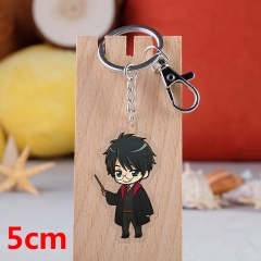 Harry Potter Movie Pendant Key Ring Transparent Anime Acrylic Keychain