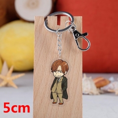 Harry Potter Movie Pendant Key Ring Transparent Anime Acrylic Keychain