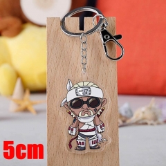 Naruto Killer B Cartoon Pendant Key Ring Transparent Anime Acrylic Keychain