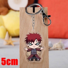 Naruto Gaara Cartoon Pendant Key Ring Transparent Anime Acrylic Keychain