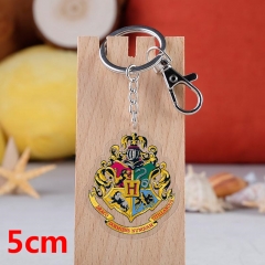 Harry Potter Movie Pendant Key Ring Transparent Anime Acrylic Keychain