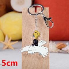 Naruto Deidara Cartoon Pendant Key Ring Transparent Anime Acrylic Keychain