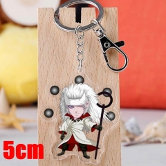 Naruto Cartoon Pendant Key Ring Transparent Anime Acrylic Keychain
