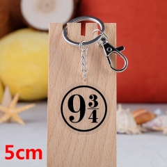 Harry Potter Movie Pendant Key Ring Transparent Anime Acrylic Keychain
