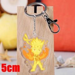 Naruto Uzumaki Naruto Cartoon Pendant Key Ring Transparent Anime Acrylic Keychain