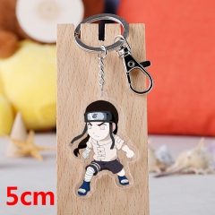 Naruto Hyūga Neji Cartoon Pendant Key Ring Transparent Anime Acrylic Keychain