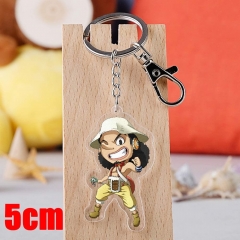 One Piece Usopp Cartoon Pendant Key Ring Transparent Anime Acrylic Keychain