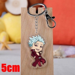 The Seven Deadly Sins Ban Cartoon Pendant Key Ring Transparent Anime Acrylic Keychain