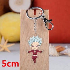 The Seven Deadly Sins Ban Cartoon Pendant Key Ring Transparent Anime Acrylic Keychain
