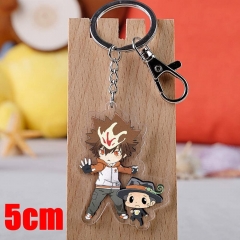 Katekyo Hitman Reborn Sawada Tsunayoshi Cartoon Pendant Key Ring Transparent Anime Acrylic Keychain