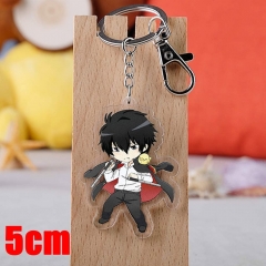 Katekyo Hitman Reborn Hibari Kyouya Cartoon Pendant Key Ring Transparent Anime Acrylic Keychain