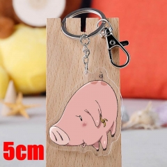 The Seven Deadly Sins Hawk Cartoon Pendant Key Ring Transparent Anime Acrylic Keychain
