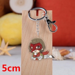 Persona 5 P5 Goro Akechi Game Pendant Key Ring Transparent Anime Acrylic Keychain