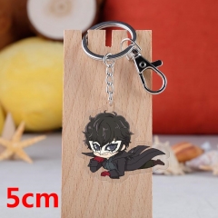 Persona 5 P5 Amamiya Ren Game Pendant Key Ring Transparent Anime Acrylic Keychain