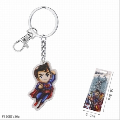 Superman Movie Cosplay Cartoon Decoration Key Ring Pendant Acrylic Anime Keychain