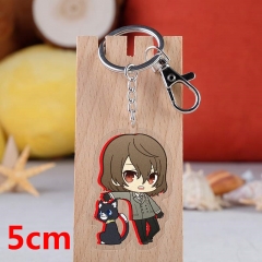 Persona 5 P5 Goro Akechi Game Pendant Key Ring Transparent Anime Acrylic Keychain