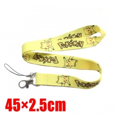 Pokemon Pikachu Cartoon Long Style Lanyard Anime Phone Strap