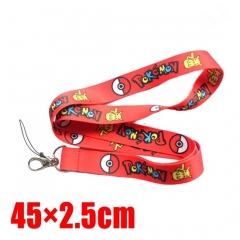 Pokemon Pikachu Cartoon Long Style Lanyard Anime Phone Strap