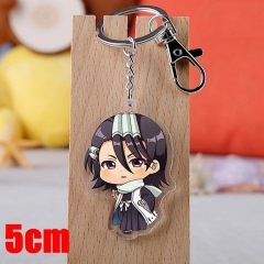 Bleach Kuchiki Byakuya Cartoon Pendant Key Ring Transparent Anime Acrylic Keychain