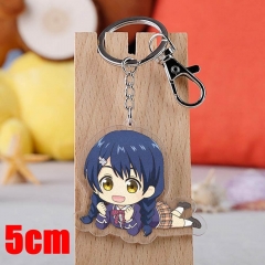 Shokugeki no Soma Tadokoro Megumi Cartoon Pendant Key Ring Transparent Anime Acrylic Keychain