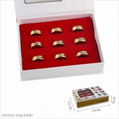 The Lord of the Rings Movie Cosplay Cartoon Decoration Finger Anime Ring (9pcs/set)