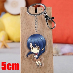 Shokugeki no Soma Tadokoro Megumi Cartoon Pendant Key Ring Transparent Anime Acrylic Keychain