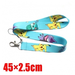 Pokemon Pikachu Cartoon Long Style Lanyard Anime Phone Strap