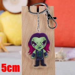 Marvel Comics Guardians of the Galaxy Gamora Movie Pendant Key Ring Transparent Anime Acrylic Keychain