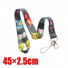 Pokemon Pikachu Cartoon Long Style Lanyard Anime Phone Strap