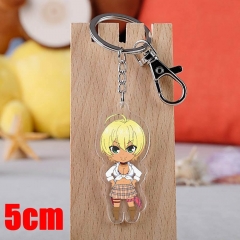 Shokugeki no Soma Mito ikumi Cartoon Pendant Key Ring Transparent Anime Acrylic Keychain