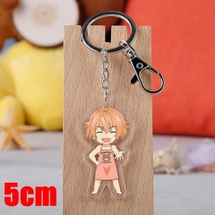 Shokugeki no Soma Isshiki Satoshi Cartoon Pendant Key Ring Transparent Anime Acrylic Keychain